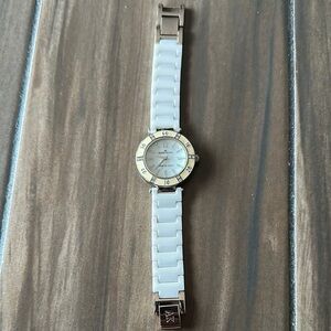 Anne Klein White and Cream Watch